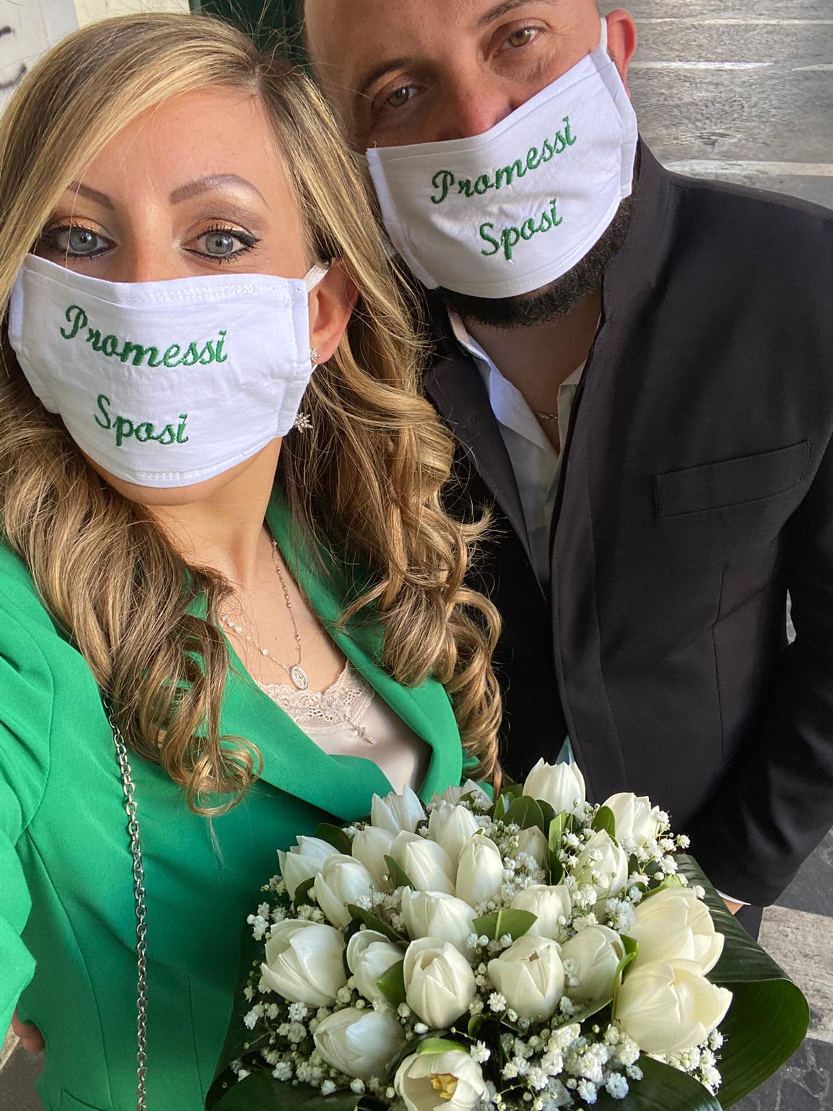 Mascherine e Covid non ci fermano, promessi sposi, floriana e domenico, promessi sposi covid-19, aversa, futuri sposi luglio 2020, wedding campania, matrimonio campania, sposincampania, sposi campania, sposi covid-19, sposi coronavirus