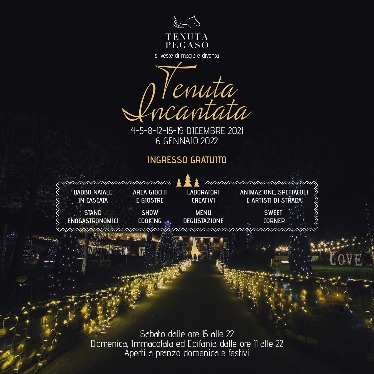 Tenuta Pegaso inaugura Tenuta Incantata, Tenuta Pegaso, Tenuta Incantata, Tenuta Pegaso Natale, Tenuta Pegaso ragazzi diversamente abili, Associazione Noi Possiamo, Imma Grimaldi, Imma Grimaldi Noi possiamo, Natale sociale 2021, Tenuta Pegaso Natale 2021
