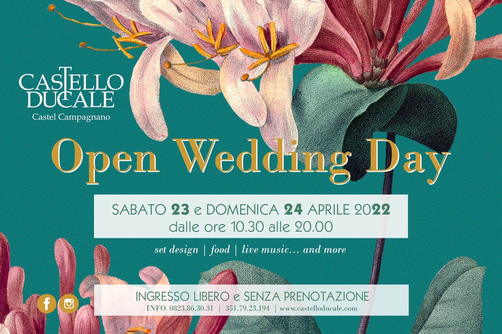 Il 23 e 24 aprile al Castello Ducale Castel Campagnano l’Open Wedding Day