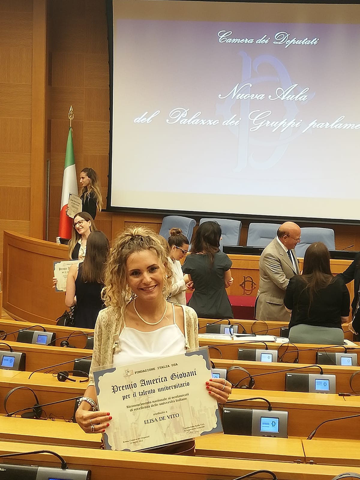 La nostra Elisa De Vito premiata a Roma dalla Fondazione Italia Usa, elisa de vito, elisa de vito fondazione italia usa, fondazione italia usa, premio america giovani