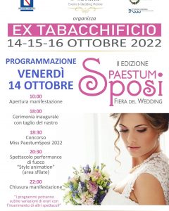 Paestum Sposi: da domani a domenica 100 aziende vicine alle coppie, paestum sposi, alex belli, sposincampania media partner, luca flauto, paestum, comune di capaccio paestum, ex tabacchificio paestum
