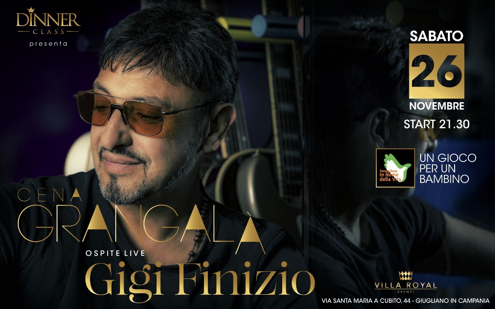 A Villa Royal l'evento solidale con Gigi Finizio