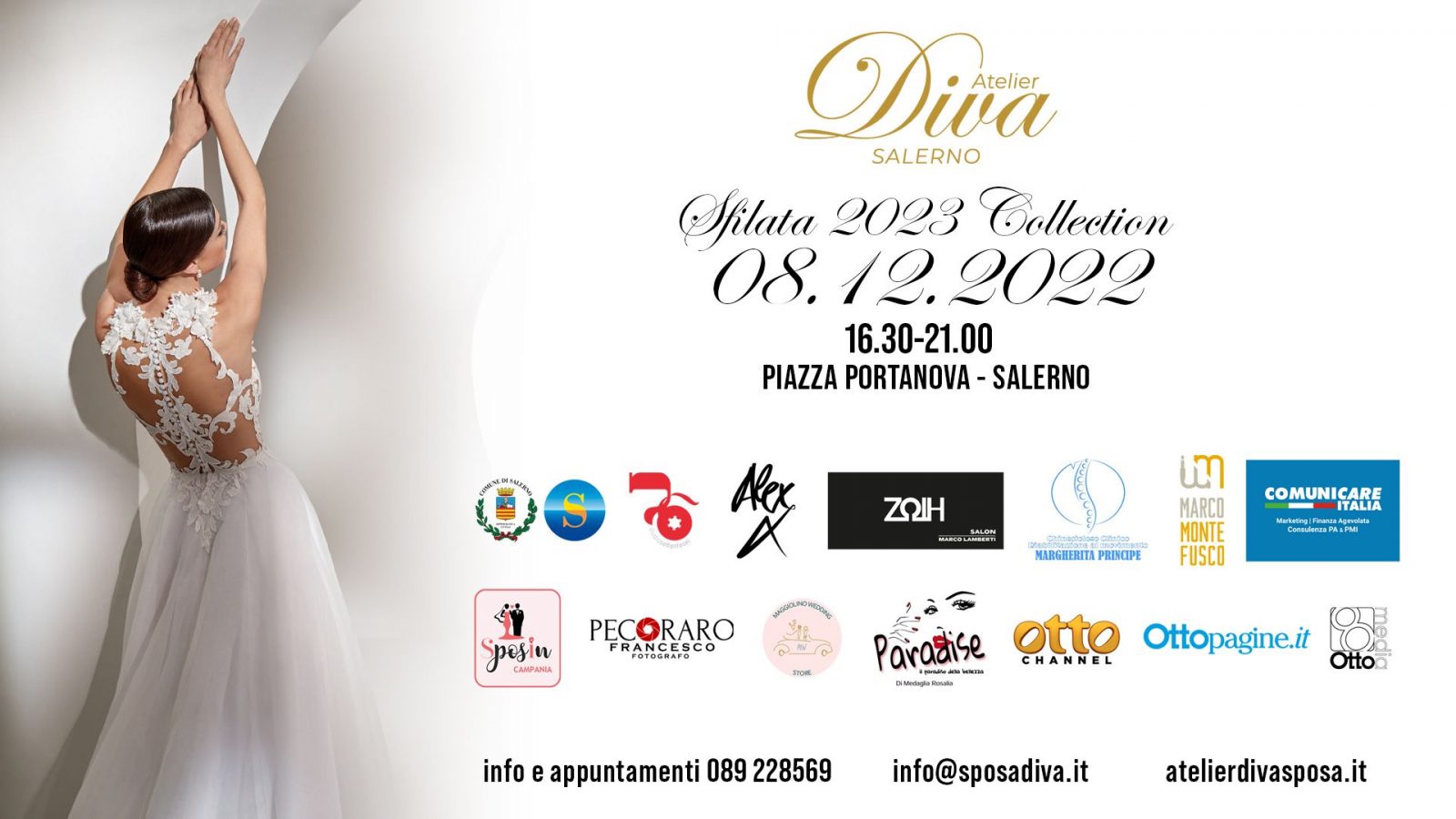 Atelier Diva Salerno e la tradizionale sfilata dell'8 dicembre, atelier diva salerno, sposincampania, media partner sposincampania, atelier diva luci d'artista salerno, piazza portanova
