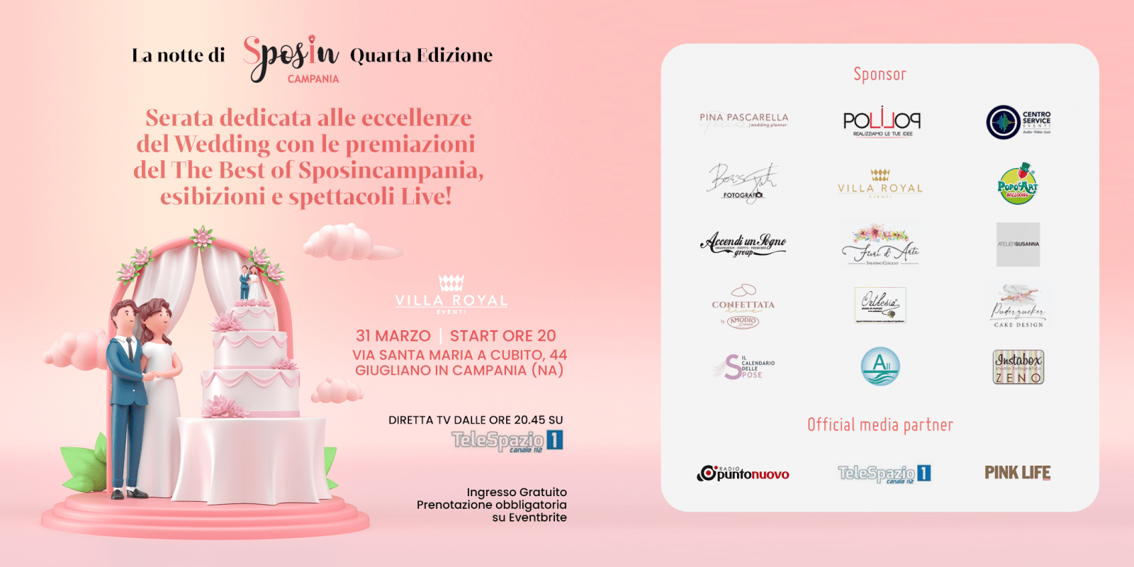 La Notte di SposIn Campania venerdì 31 a Villa Royal, sposincampania, villa rpyal, eventi, eventi campania, wedding campania, wedding, sposi, matrimoni campania, sposincampania web, sposincampania social